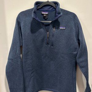 Pategonia Navy Quarter Zip Sweatshirt Men's M